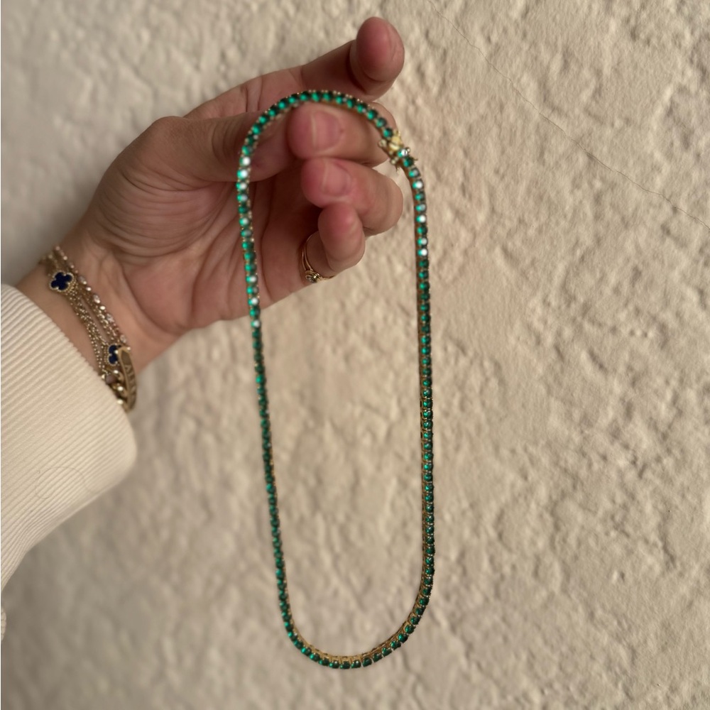 DORSEY EMERALD RIVIERE NECKLACE